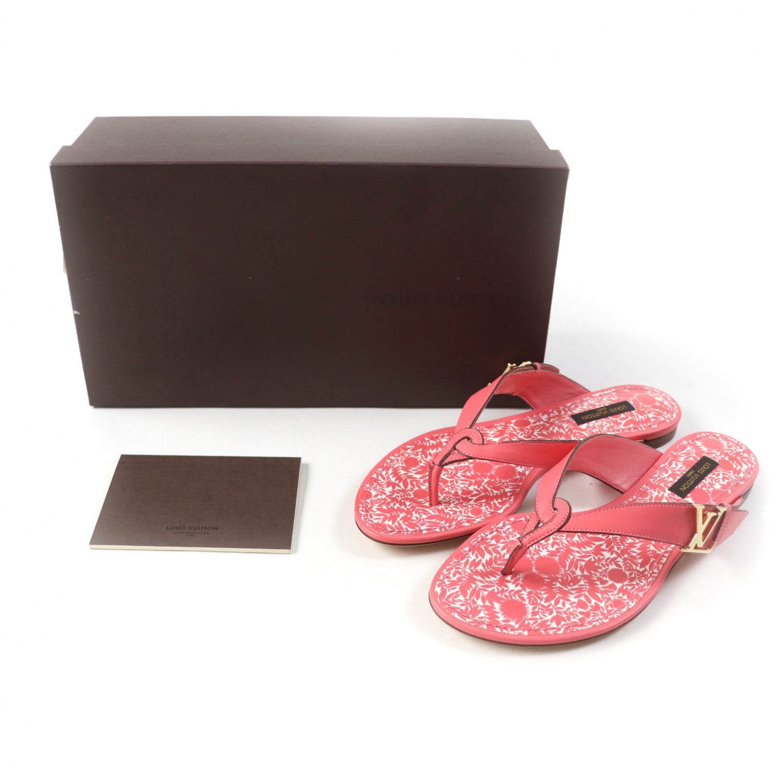 Louis Vuitton Tropical Flat Thong Sandals Pink