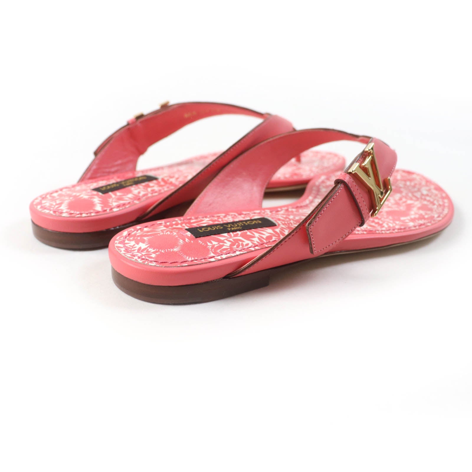 Louis Vuitton Tropical Flat Thong Sandals Pink