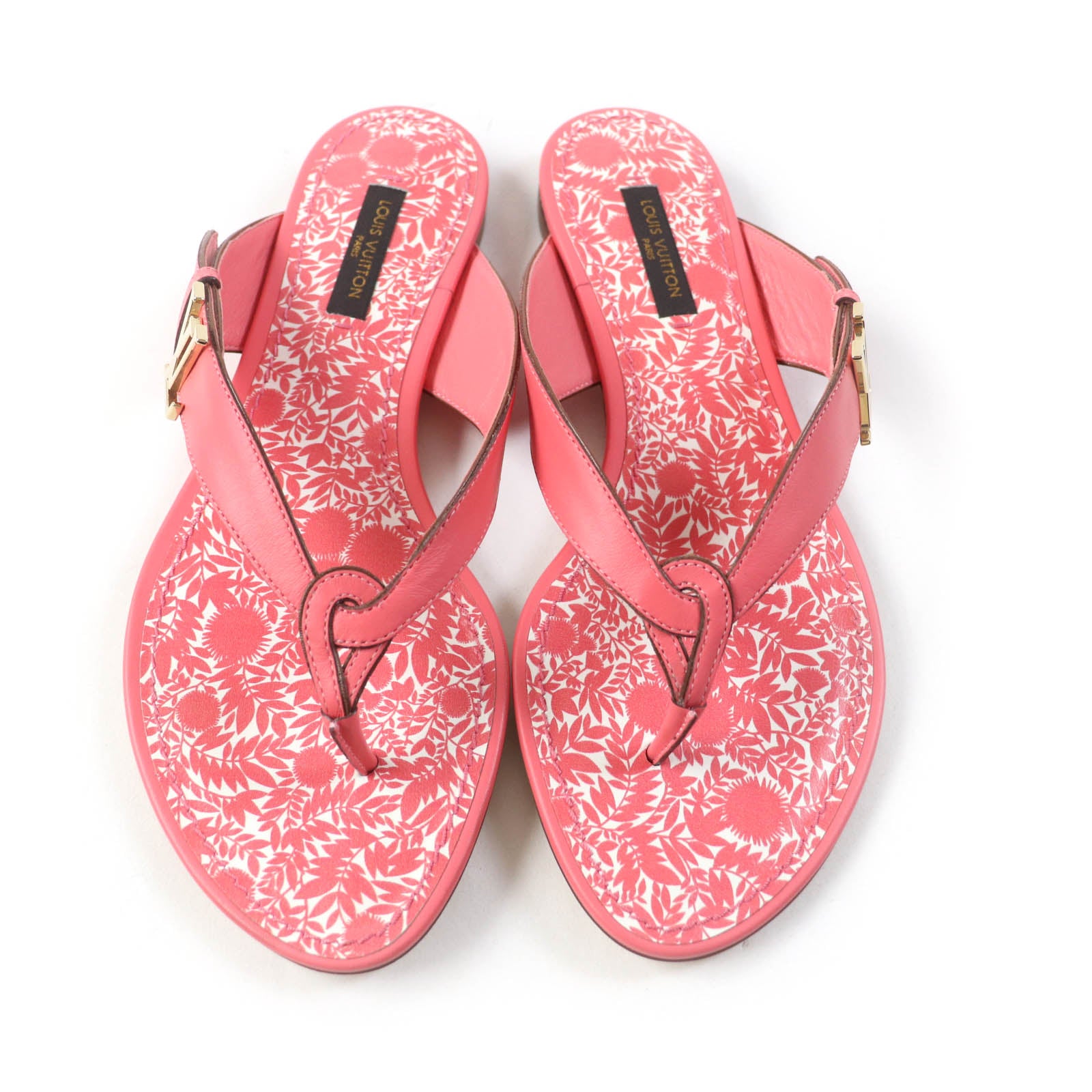 Louis Vuitton Tropical Flat Thong Sandals Pink