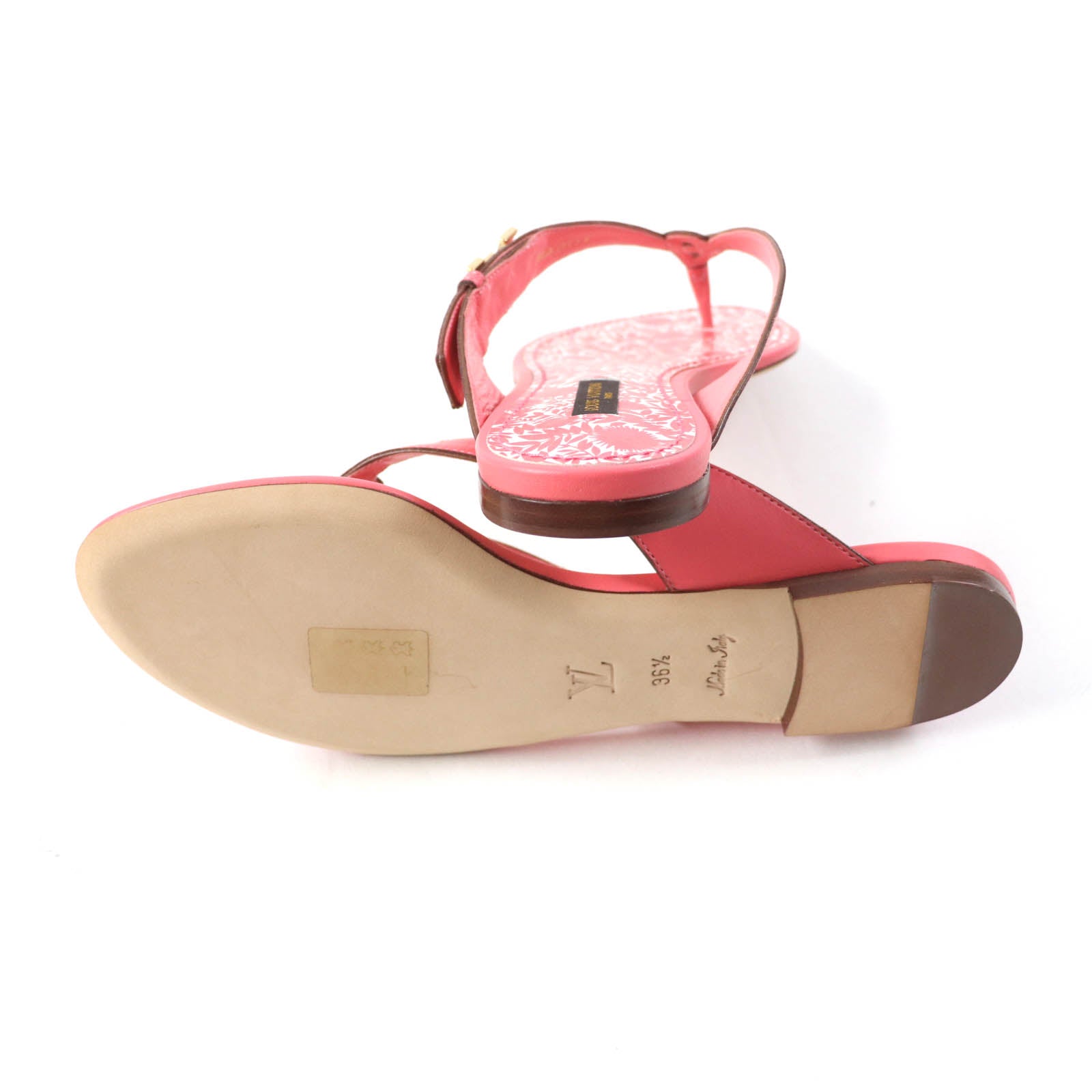 Louis Vuitton Tropical Flat Thong Sandals Pink