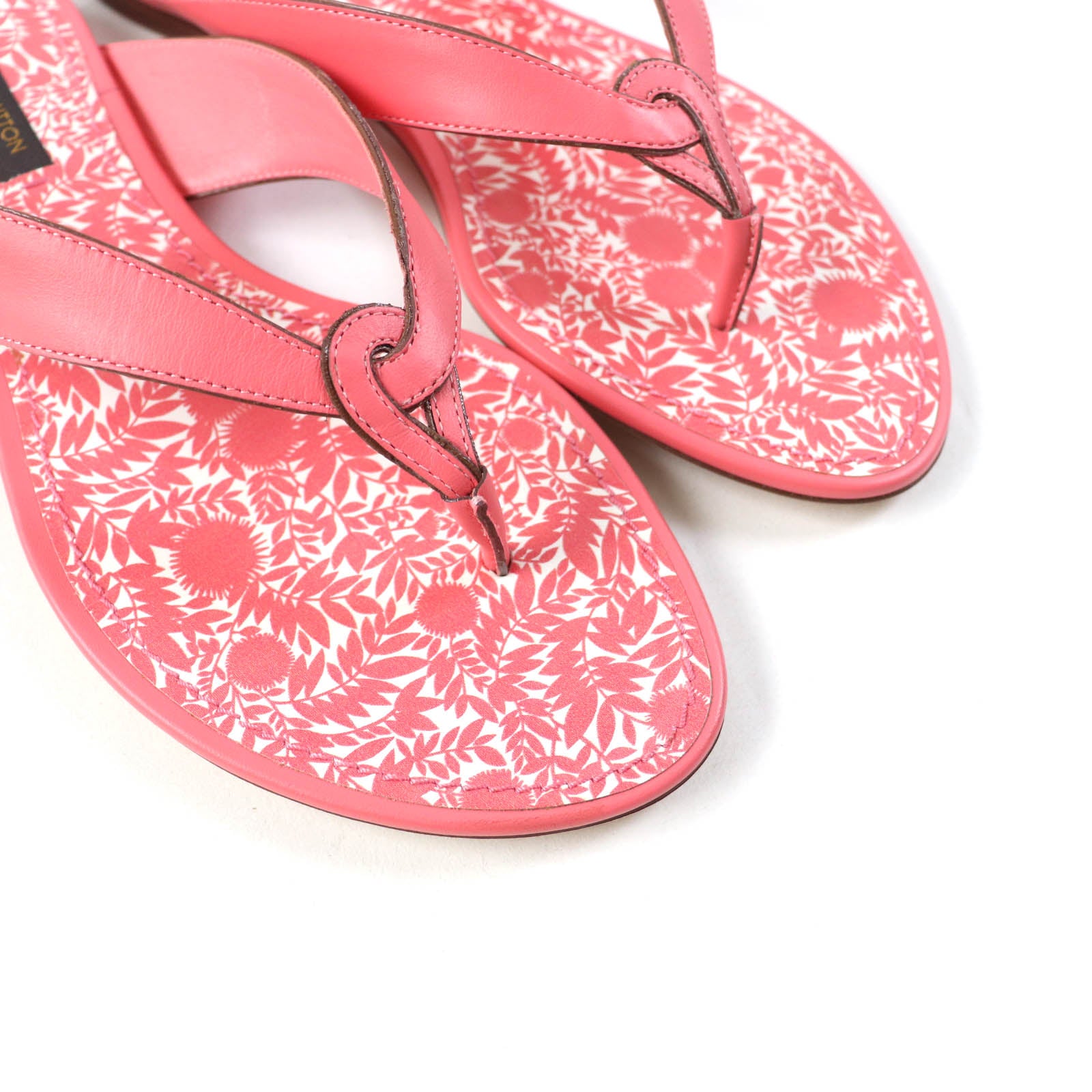 Louis Vuitton Tropical Flat Thong Sandals Pink