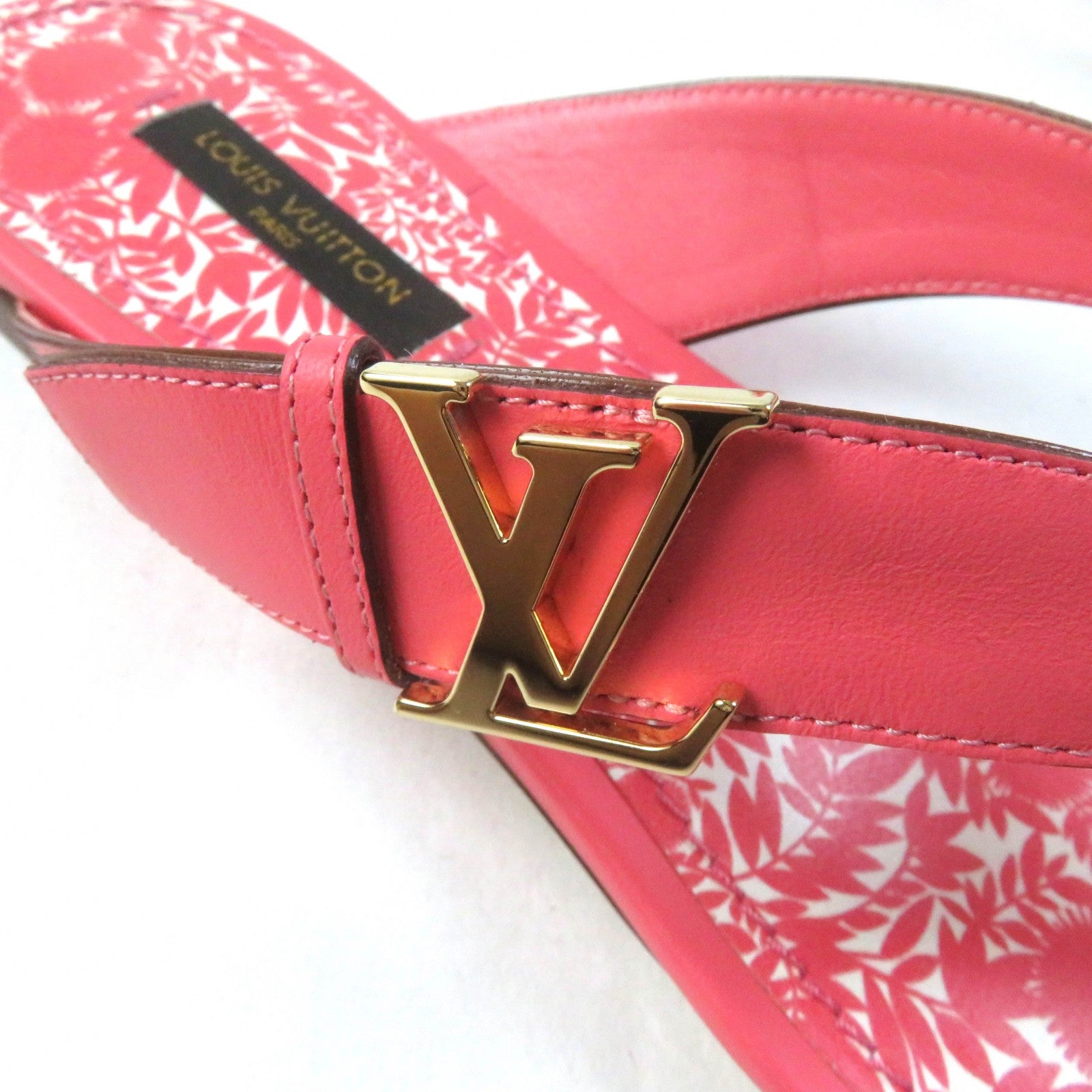 Louis Vuitton Tropical Flat Thong Sandals Pink