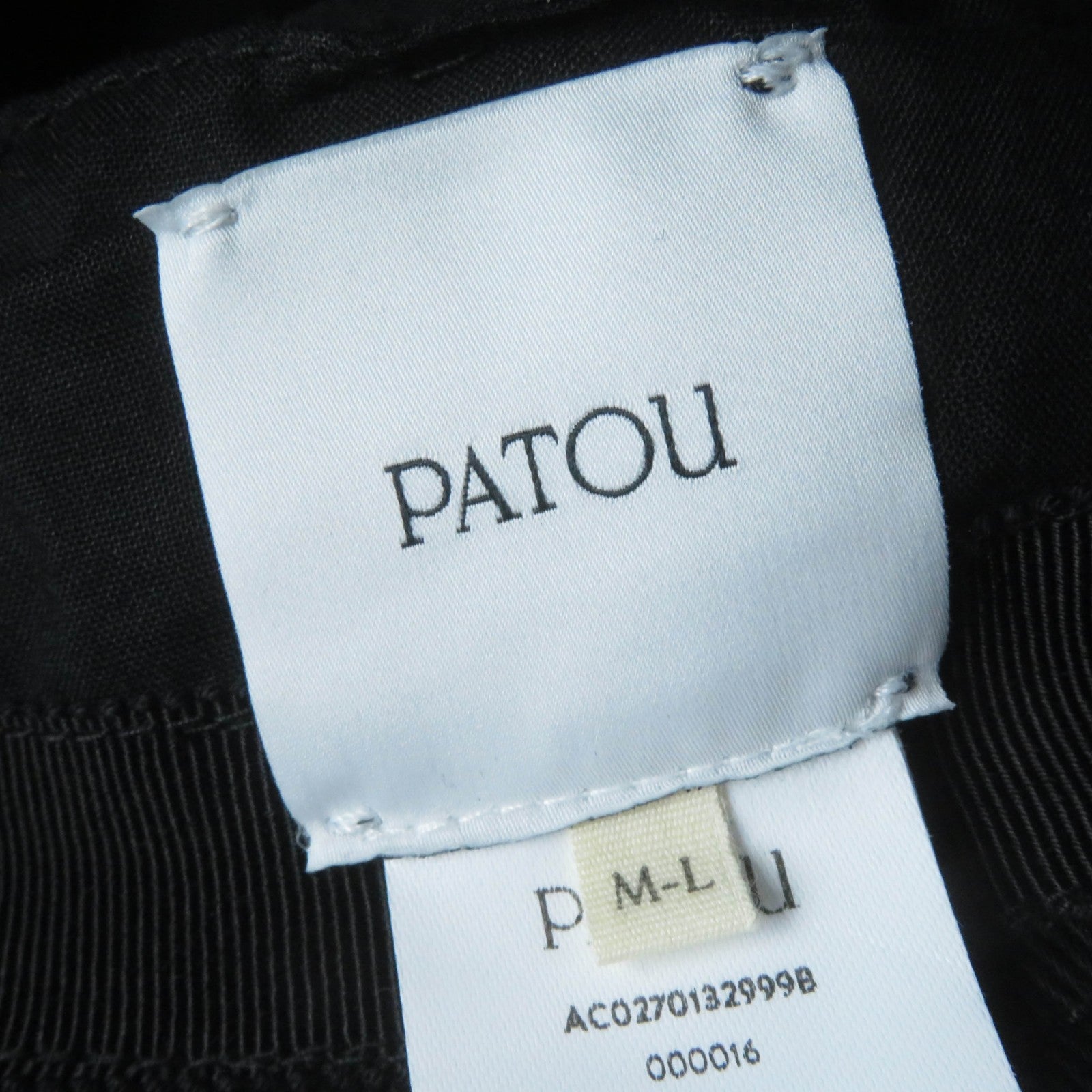 PATOU Organic Cotton Bucket Hat Black M-L