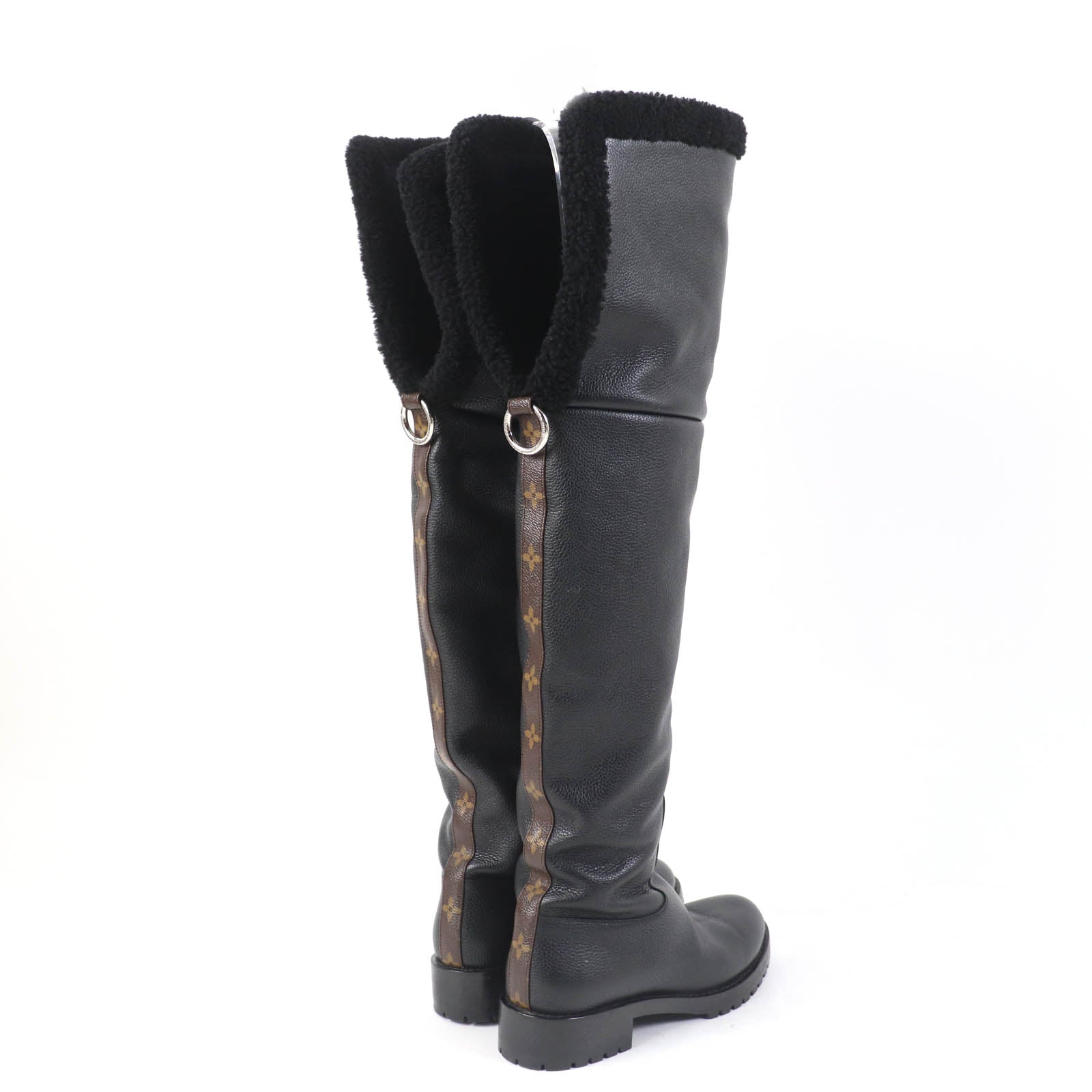 Louis Vuitton Monogram Leather Knee High Boots