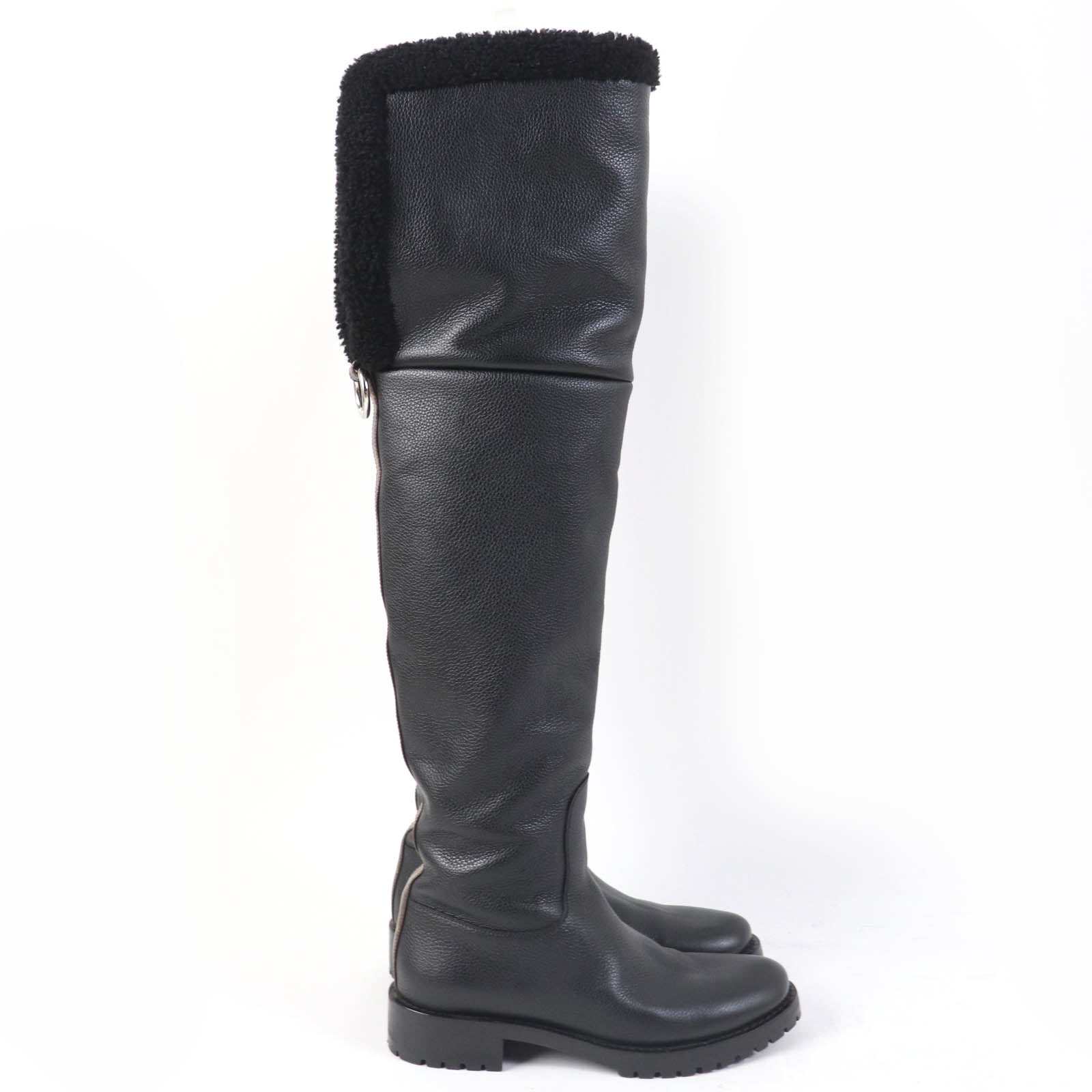 Louis Vuitton Monogram Leather Knee High Boots