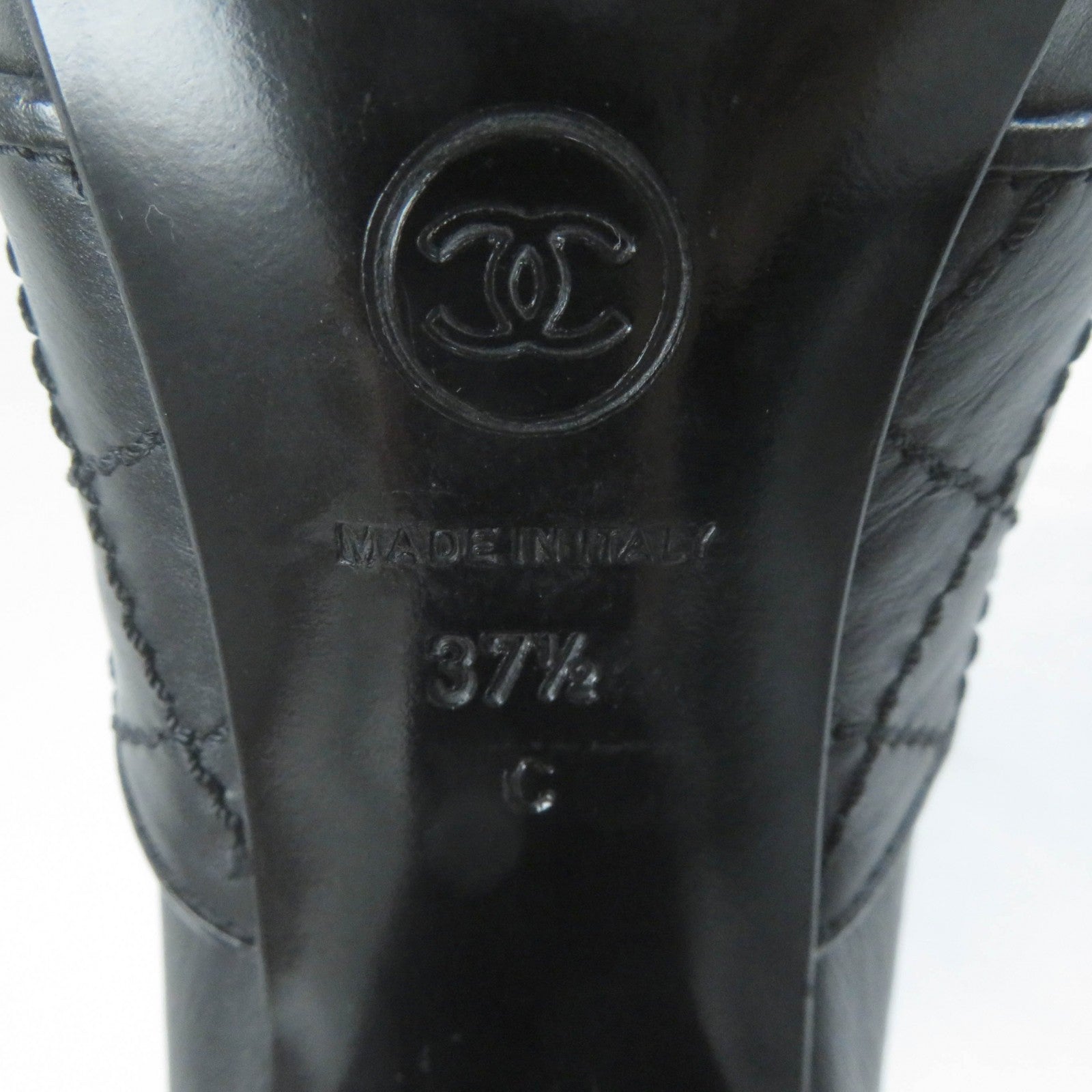 Chanel G25325 COCO Mark Leather Knee-high Boots