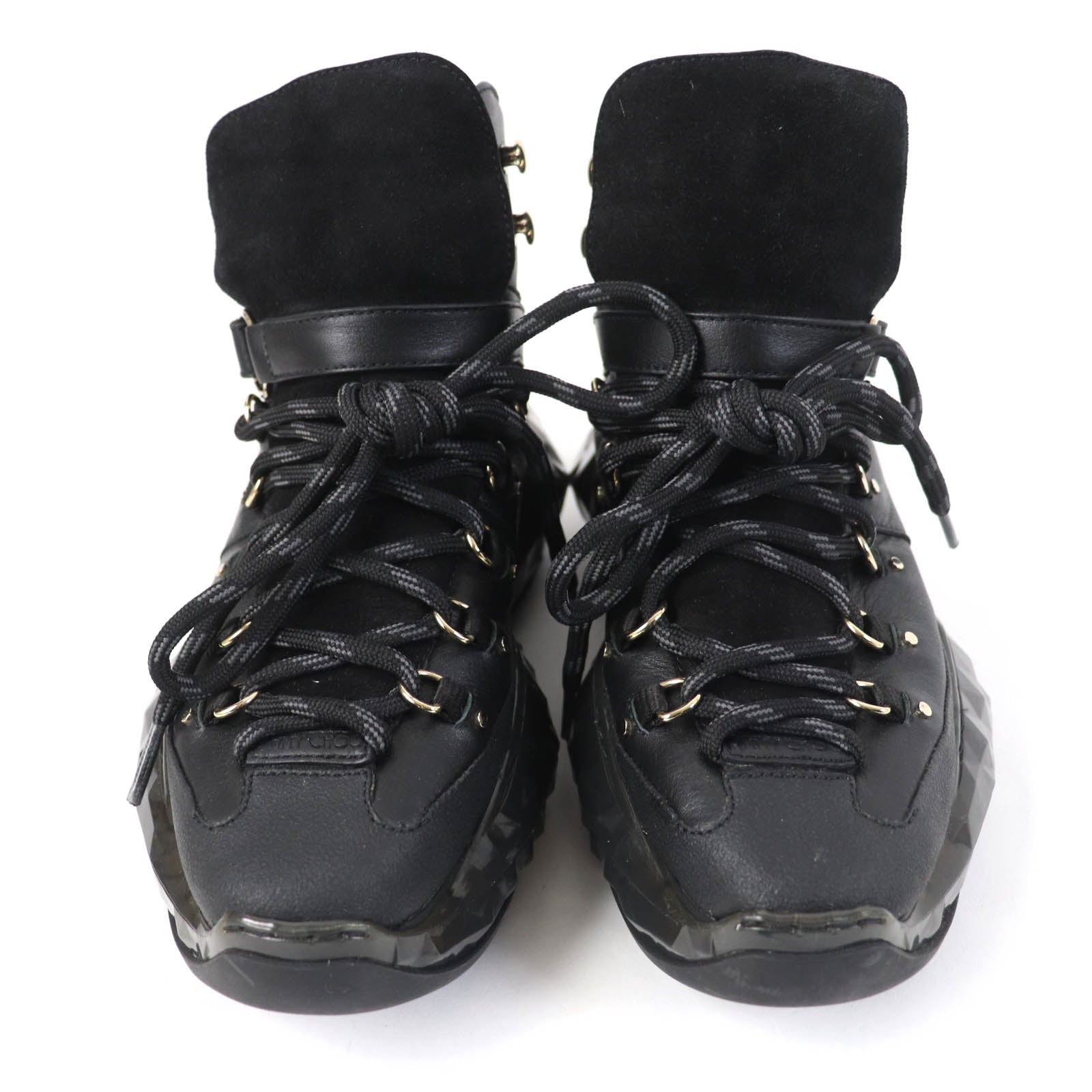 Jimmy Choo Diamond Hike Leather Sneakers Black