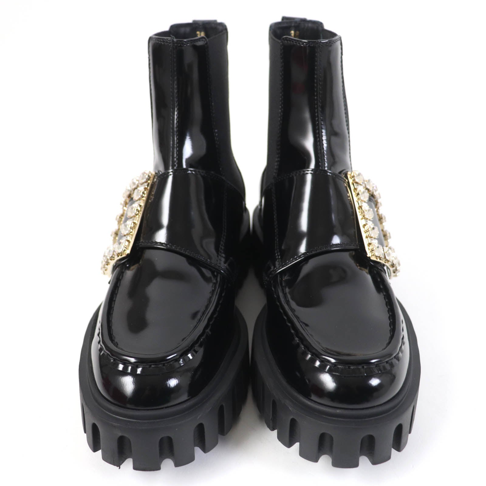 Roger Vivier Gothic Strass Chelsea Boots Black