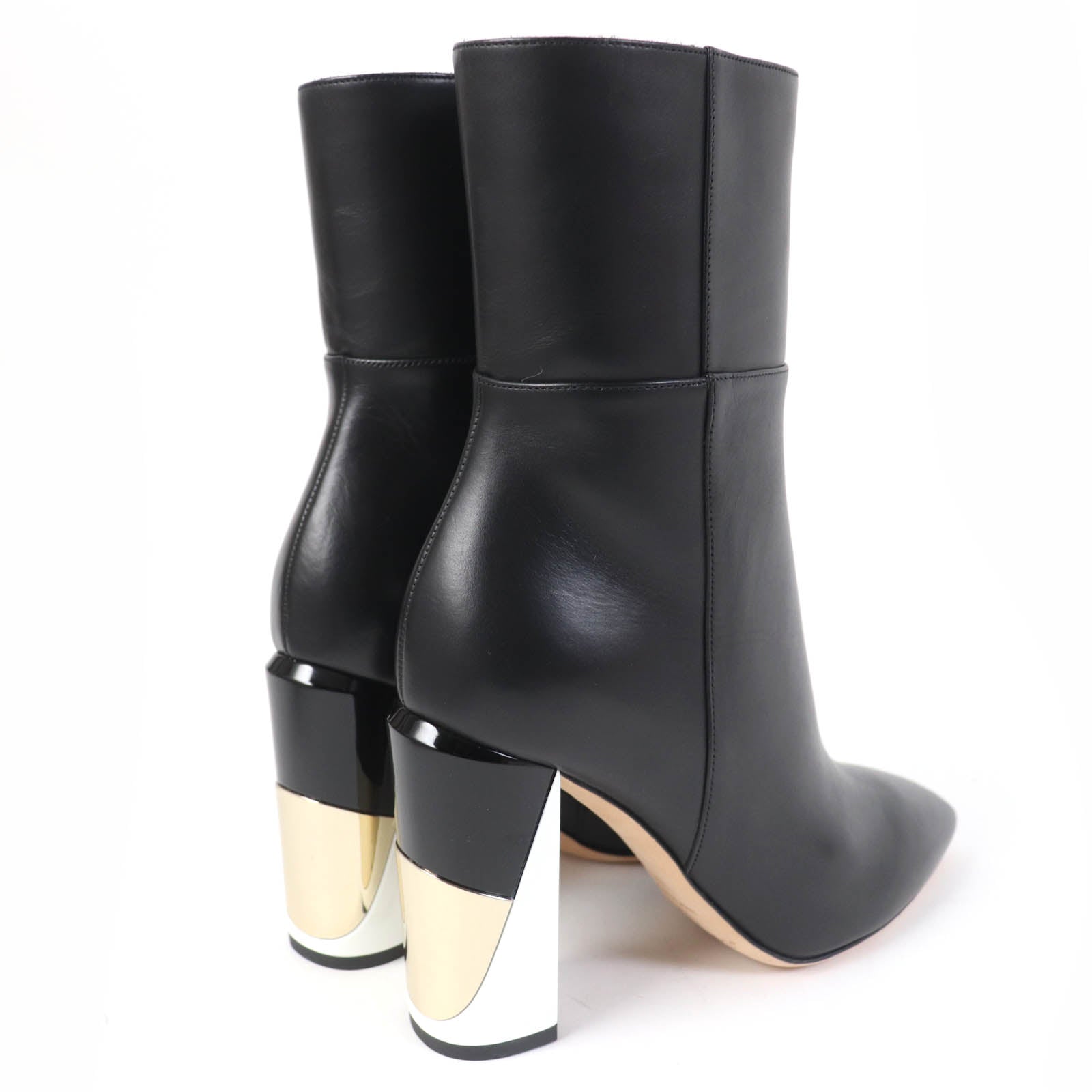 Jimmy Choo MELROSE Leather Chunky Heel Boots