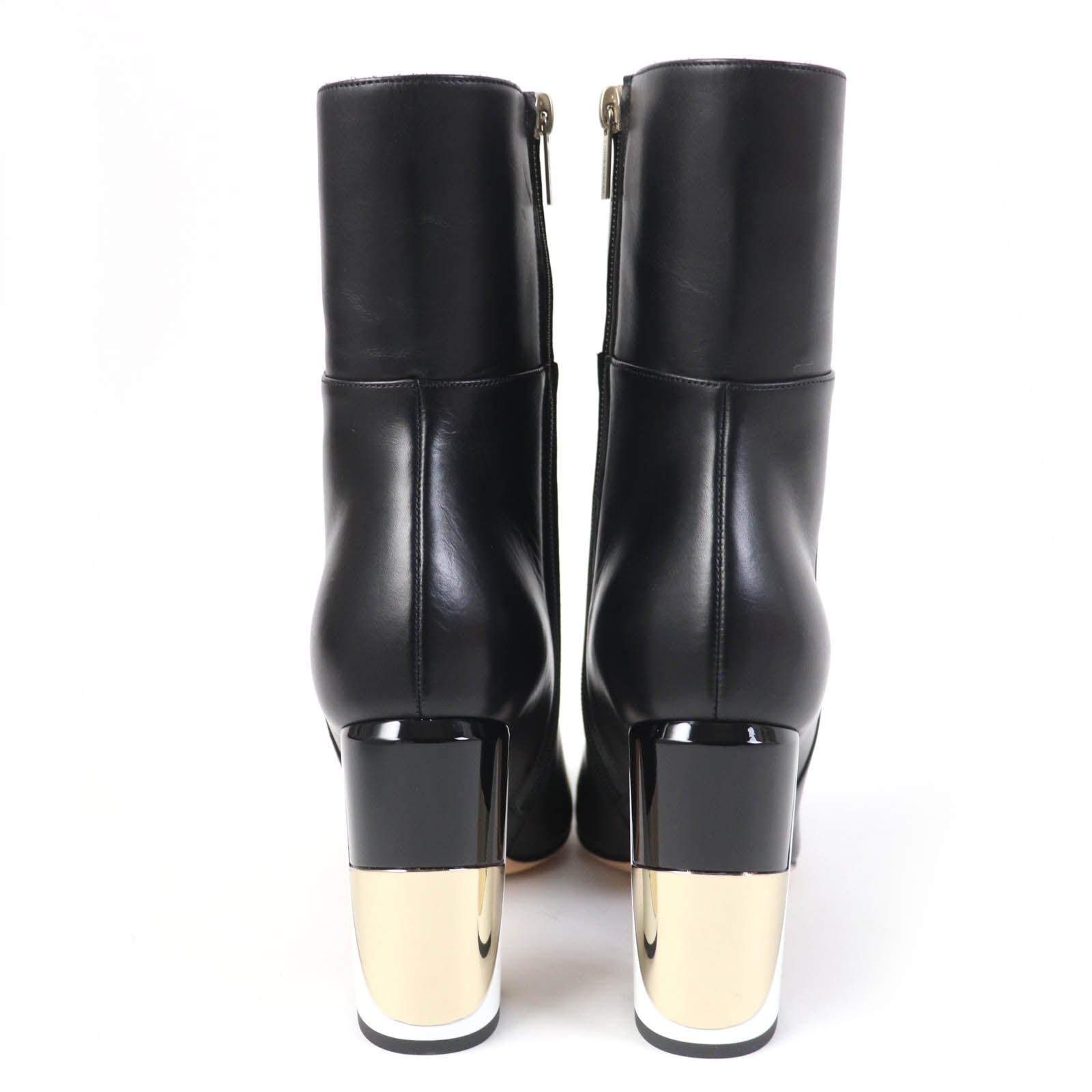 Jimmy Choo MELROSE Leather Chunky Heel Boots