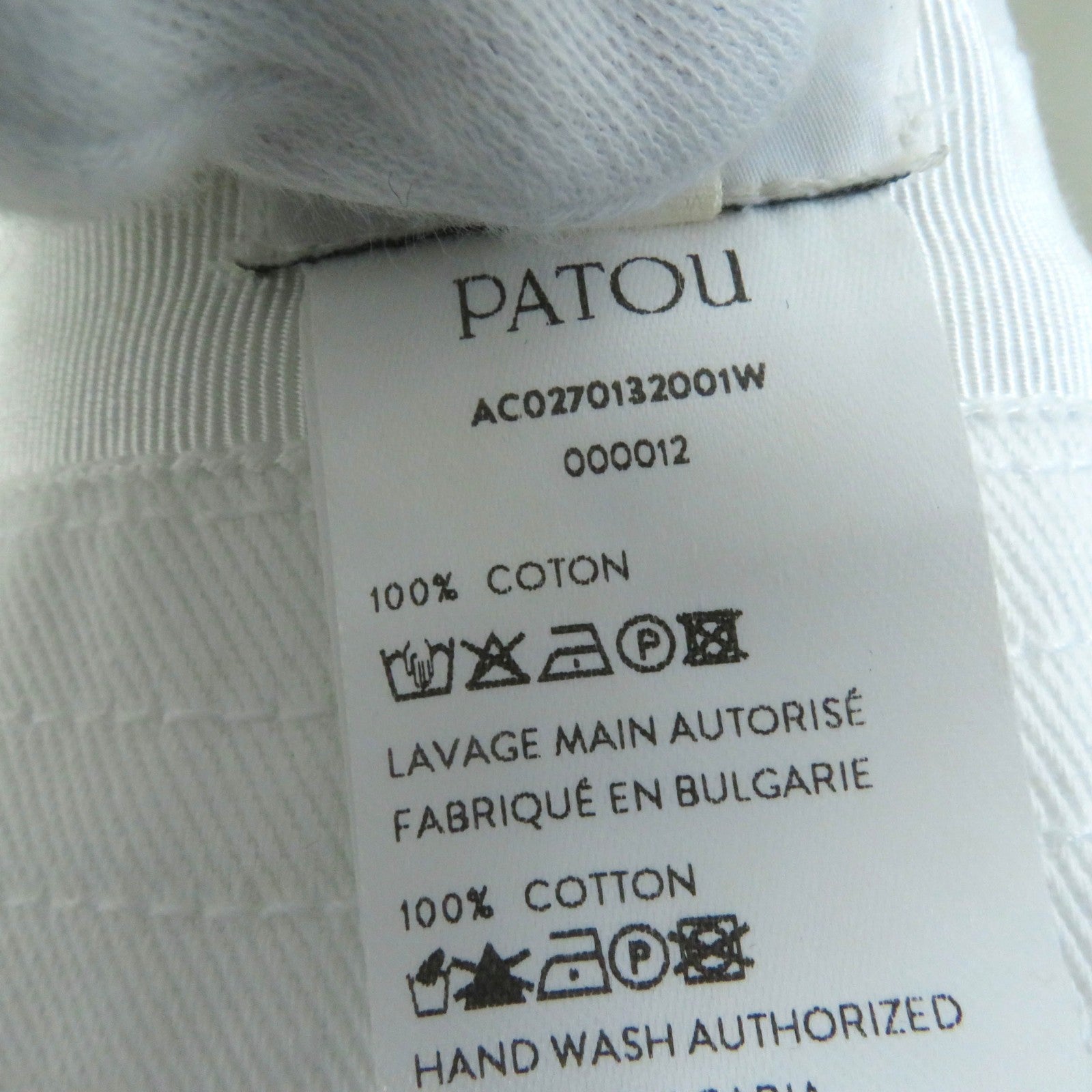 PATOU Organic Cotton Bucket Hat White M-L