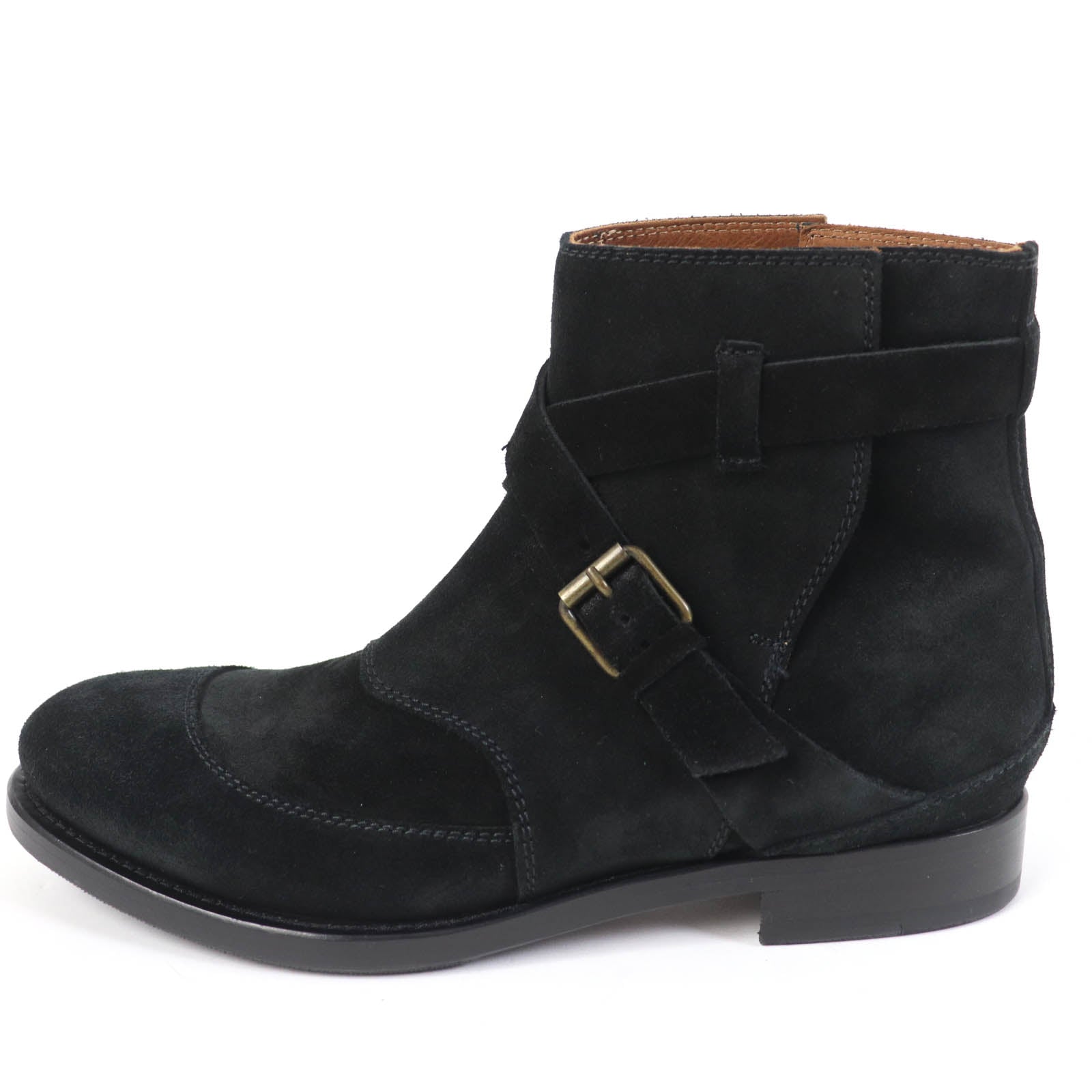 BUTTERO Suede Leather Monk Strap Ankle Boots