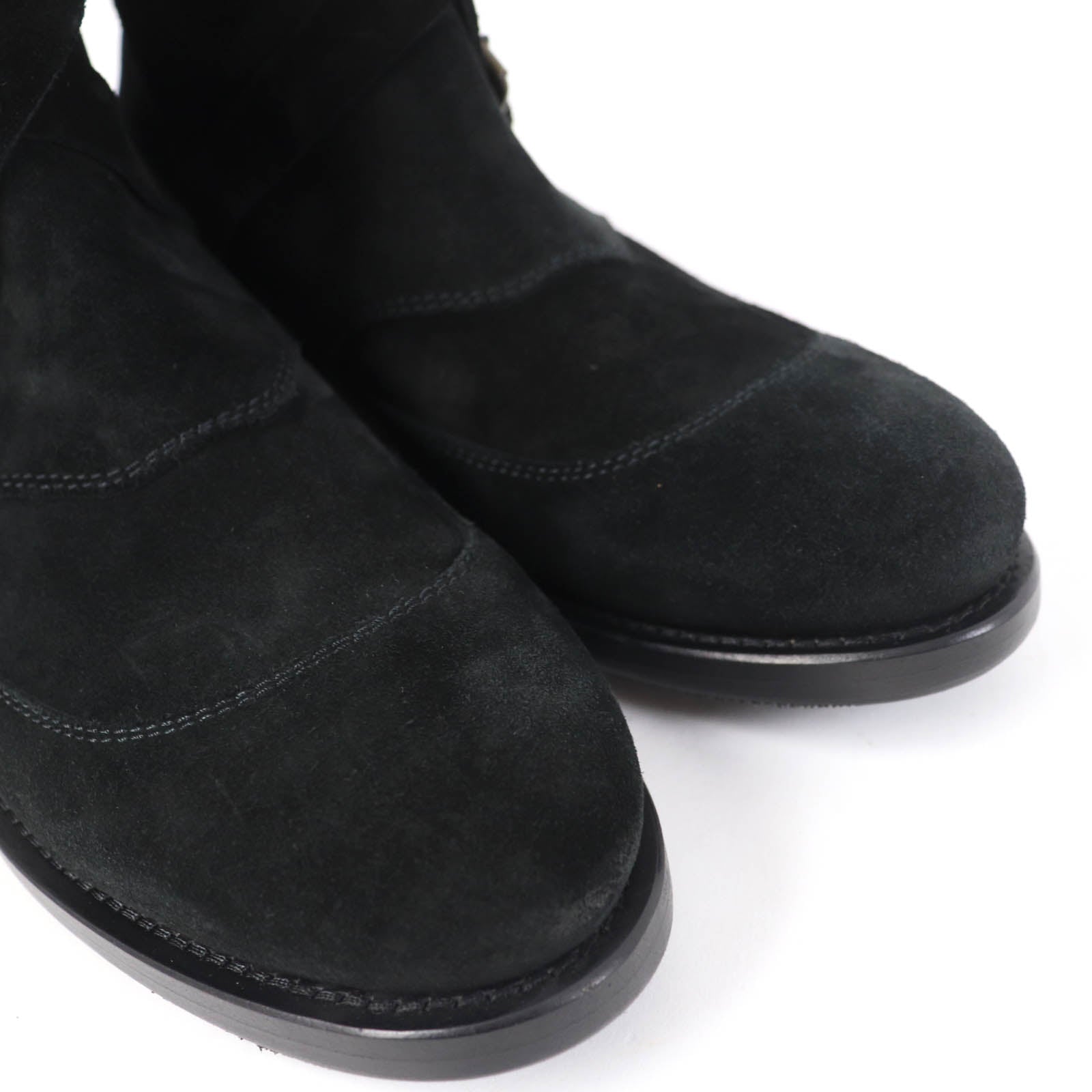 BUTTERO Suede Leather Monk Strap Ankle Boots