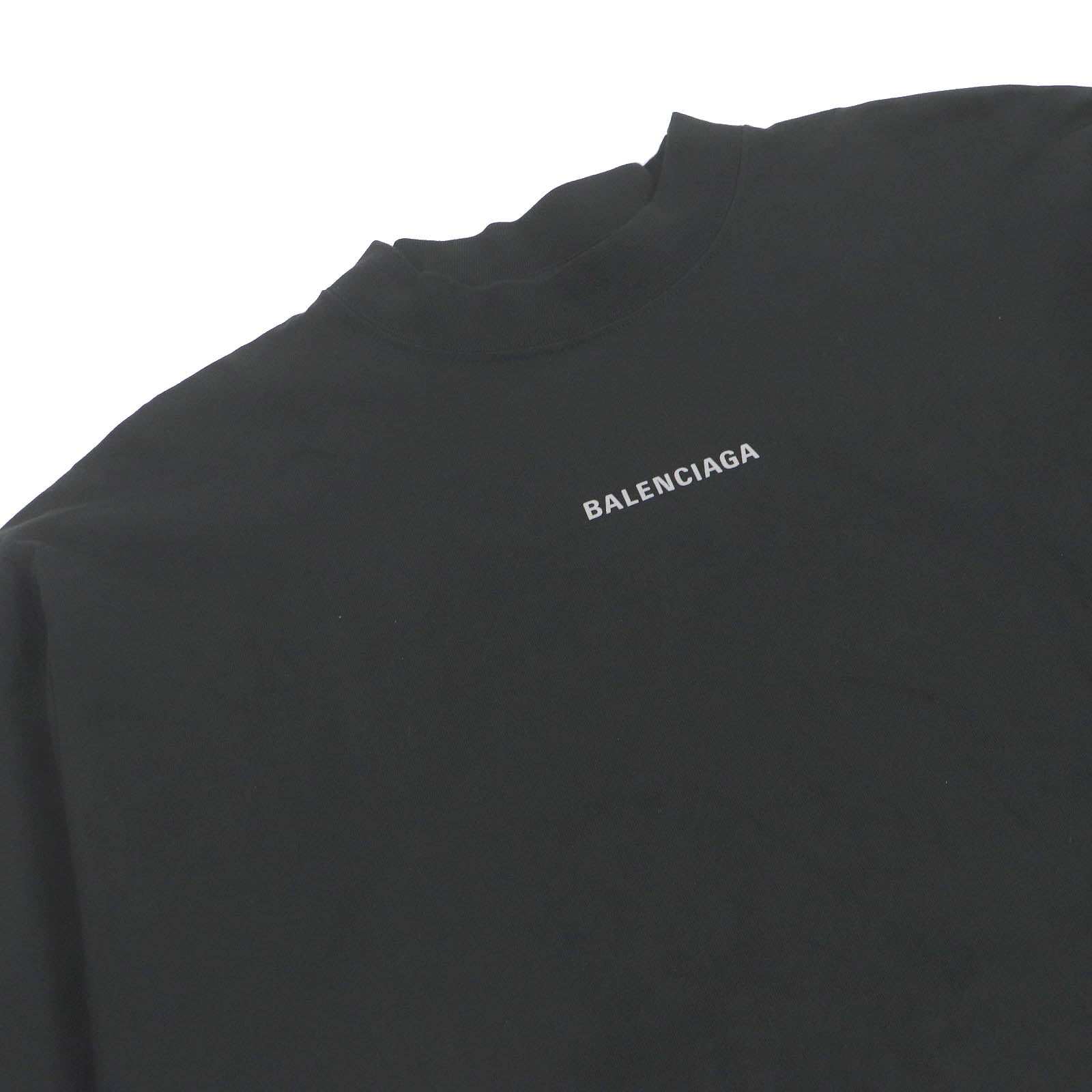 Balenciaga Cotton Logo Print T-Shirt Black S