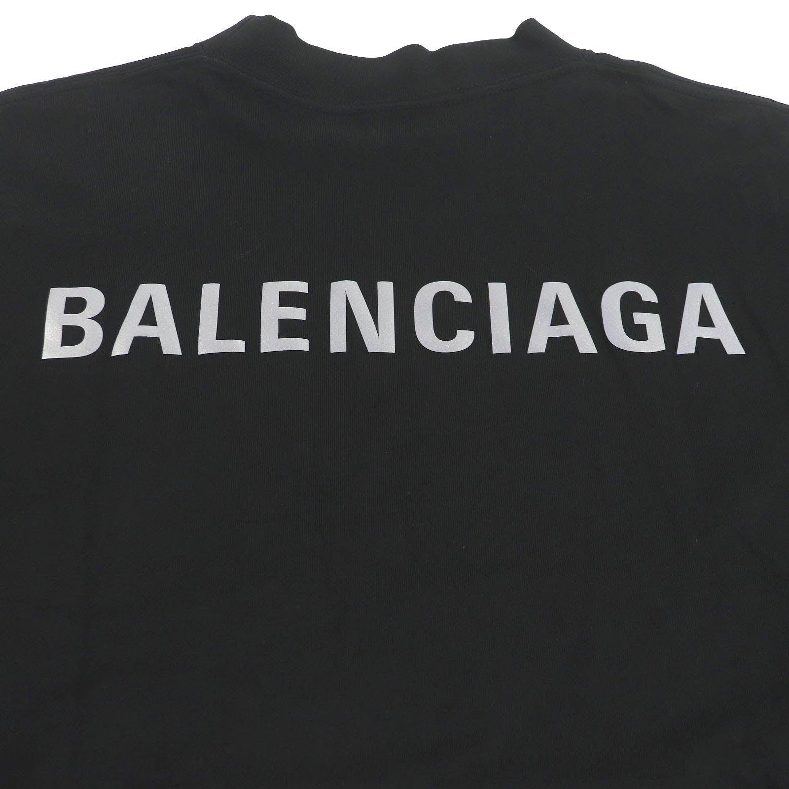 Balenciaga Cotton Logo Print T-Shirt Black S