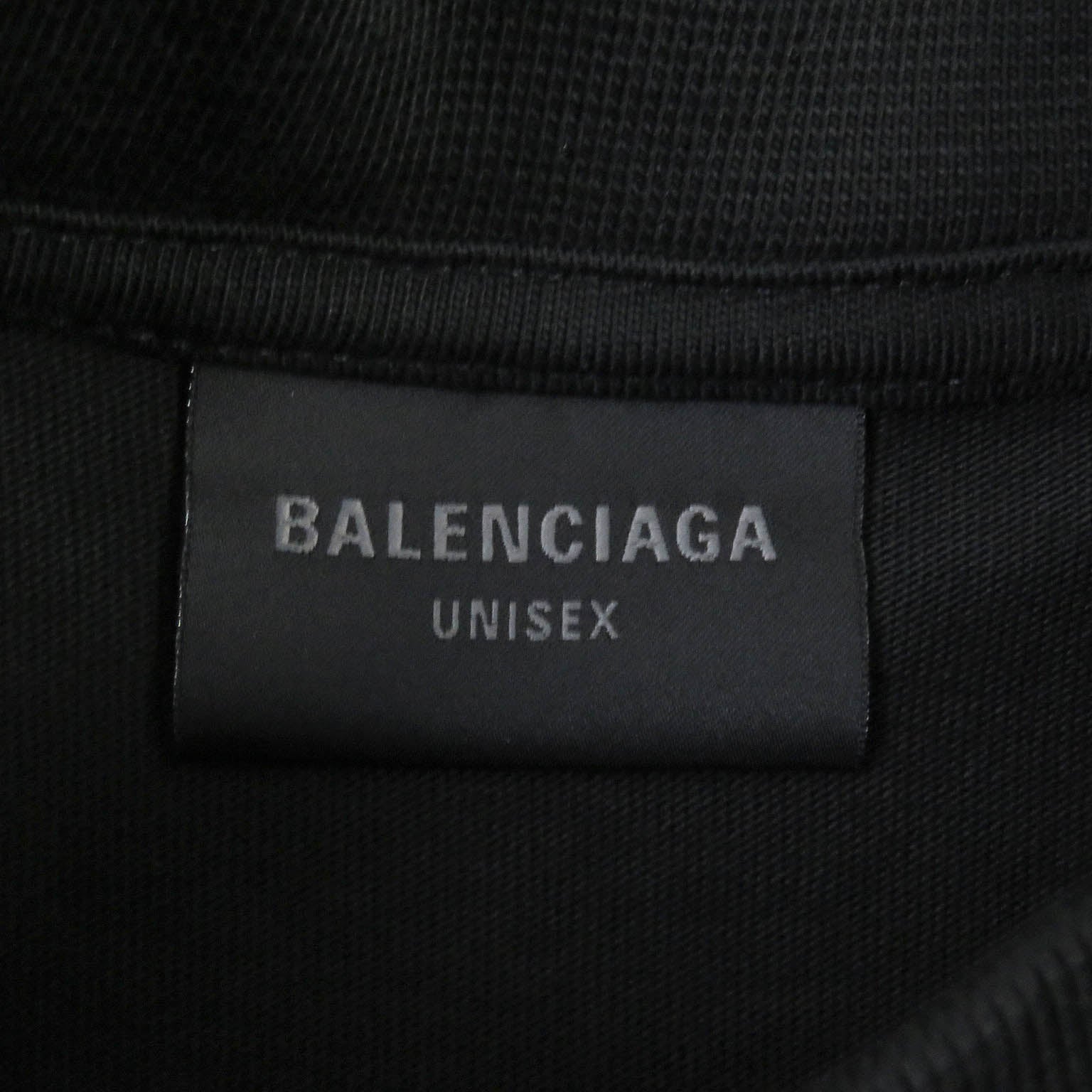 Balenciaga Cotton Logo Print T-Shirt Black S