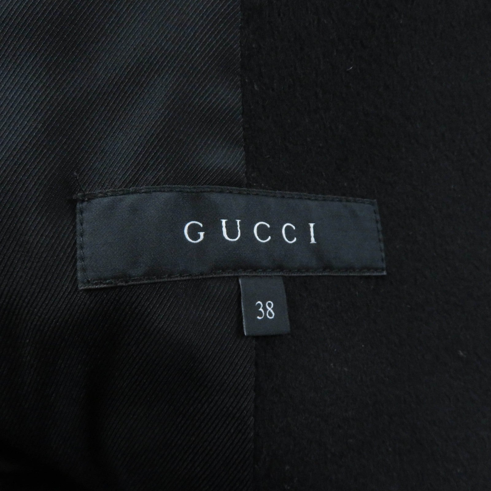 Gucci Wool Double-Breasted Coat Black 38