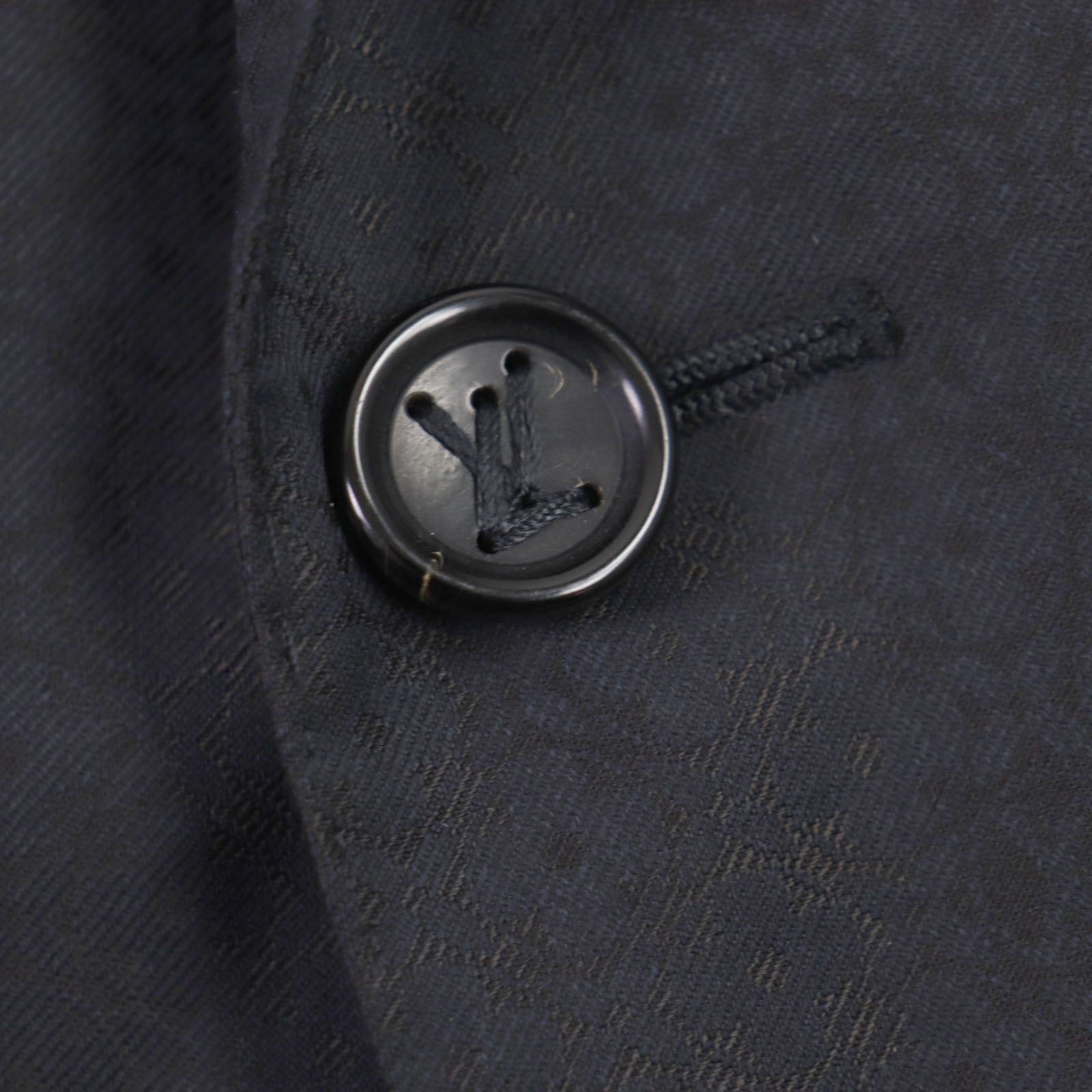 Louis Vuitton Monogram Wool Jacket Navy 48