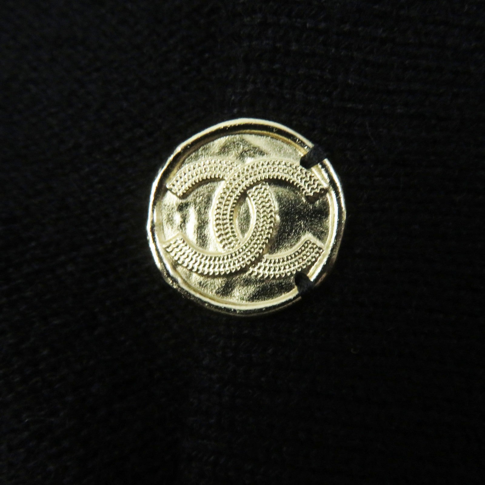 Chanel Cashmere Gold Button Knit Cardigan