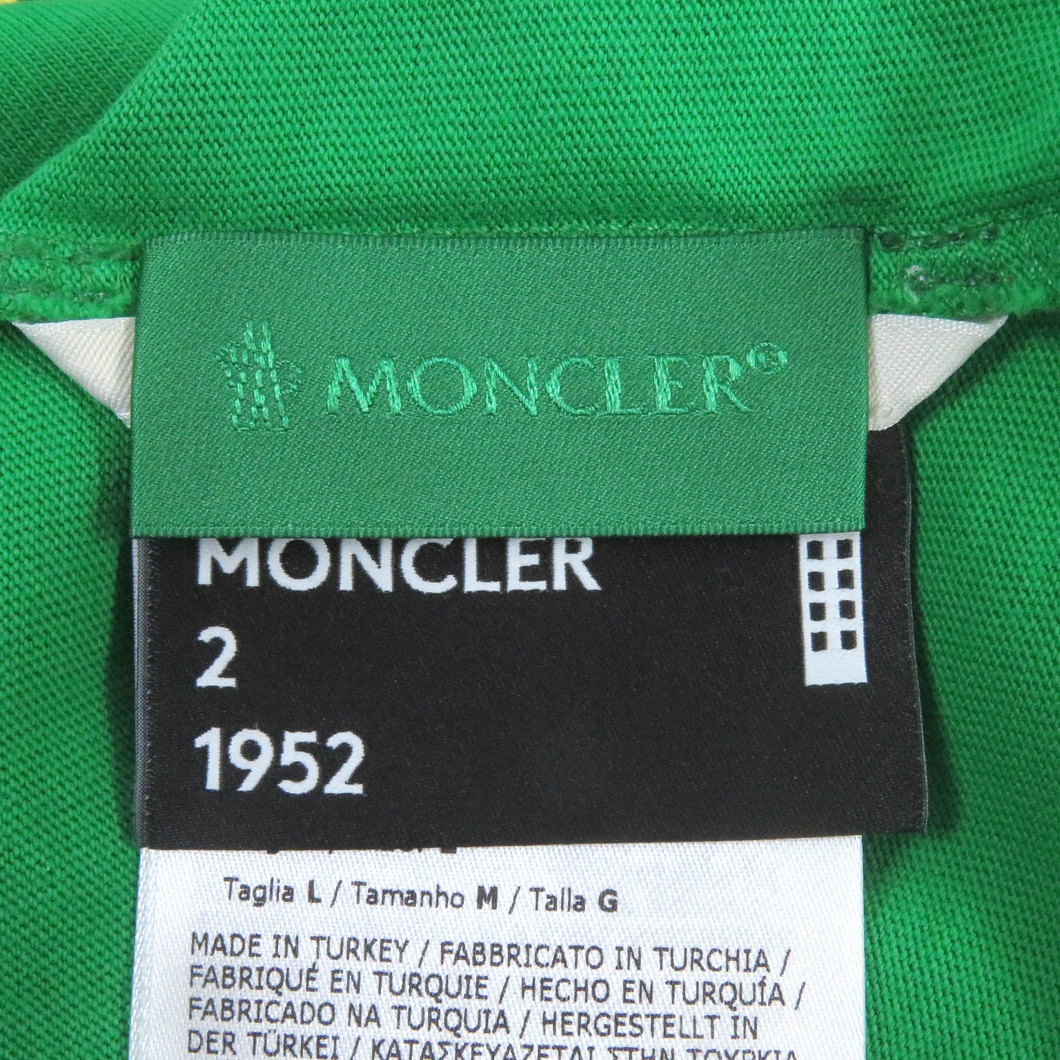 Moncler Cotton Logo T-Shirt Green L