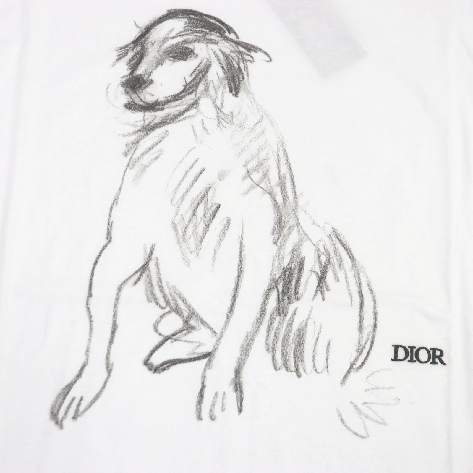 Dior Duncan Grant Dog Print T-shirt White M