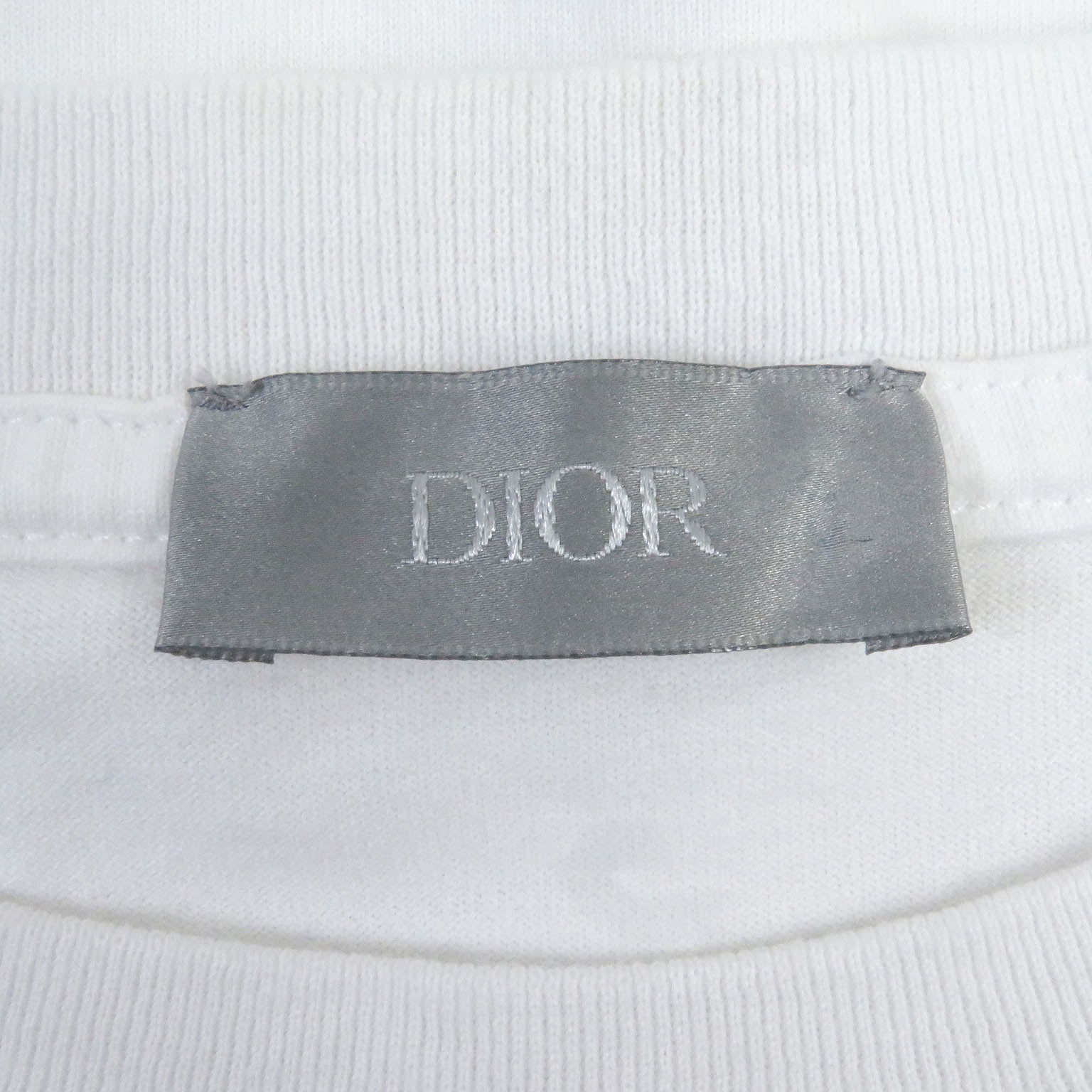 Dior Back Logo Embroidered T-shirt White M