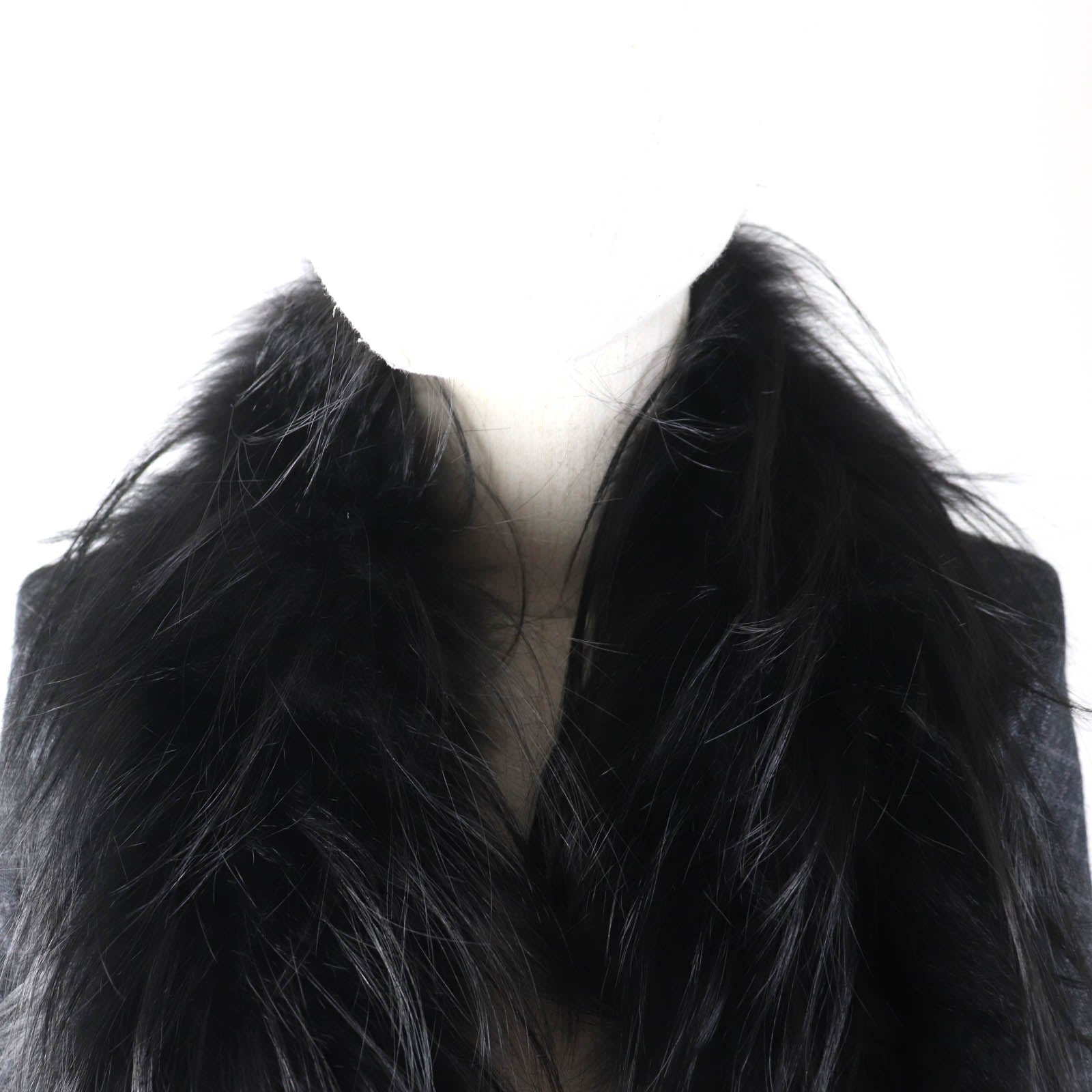 Gucci Silk Wool Fox Fur Shawl 355468