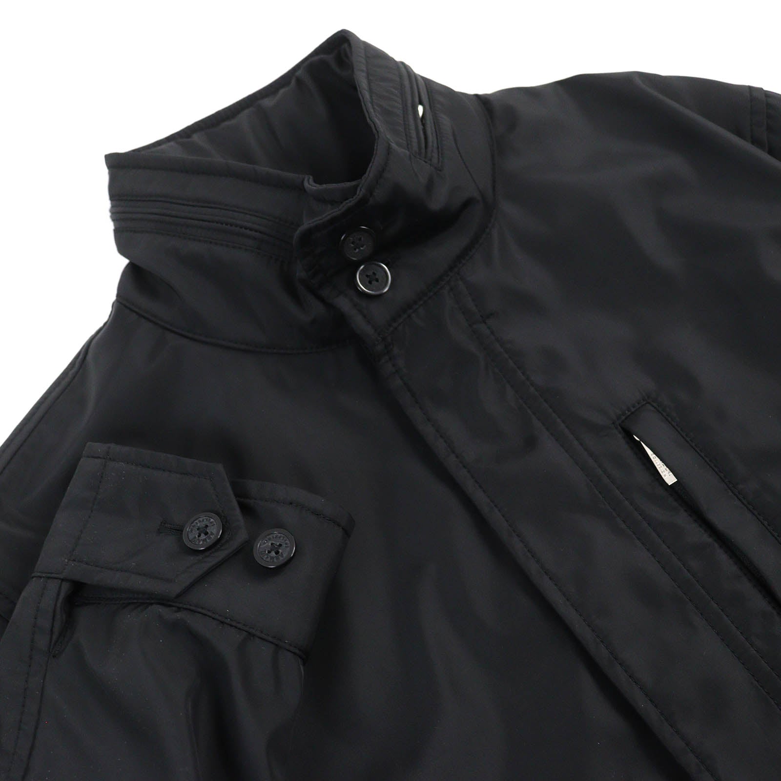 Armani Nylon Stand Collar Zip Up Coat