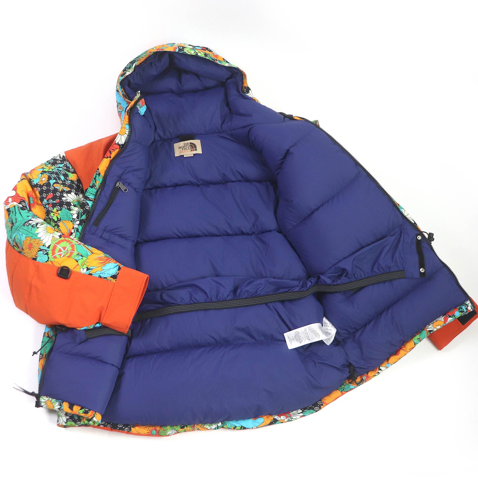 Gucci The North Face Nylon Down Jacket Orange L