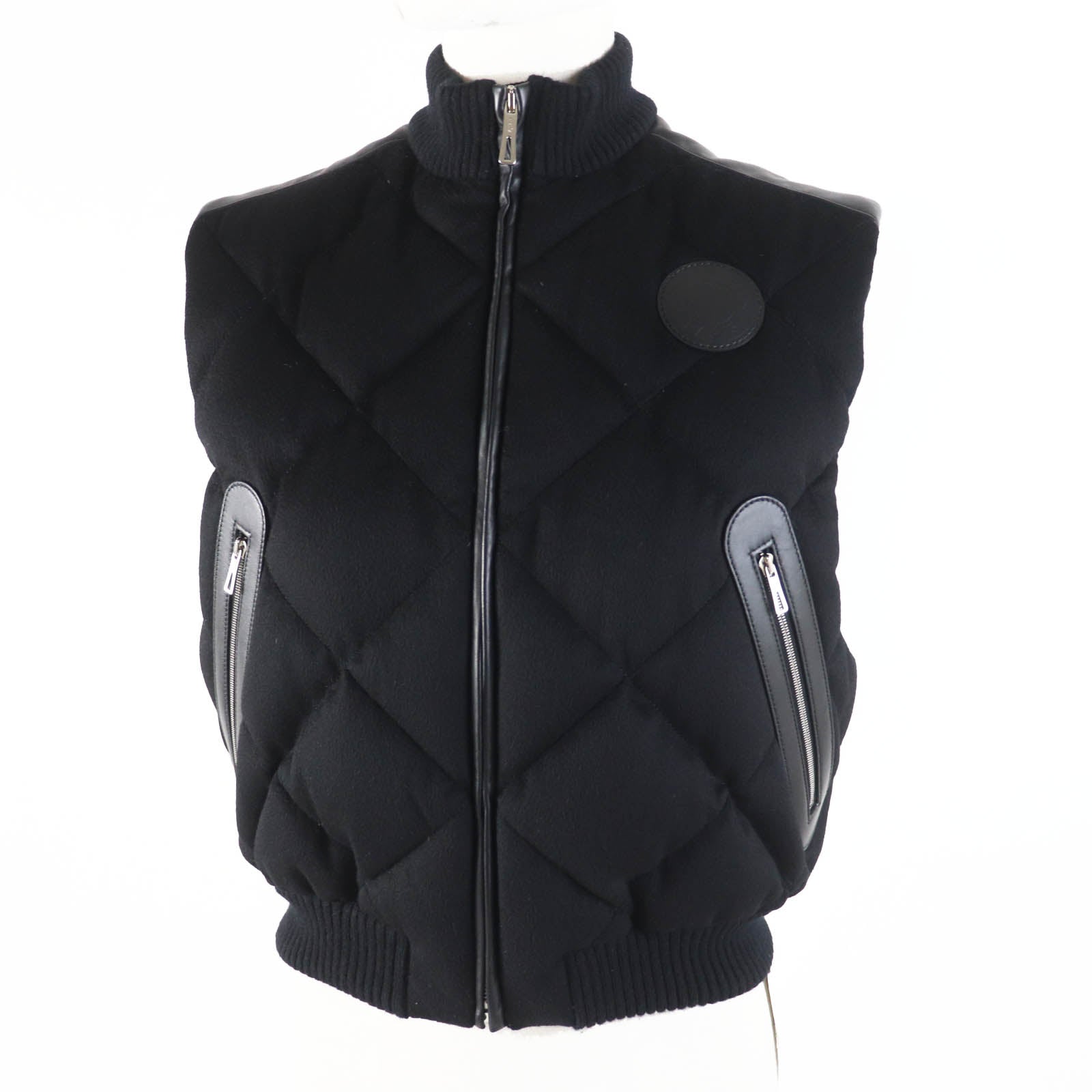 Hermes Cashmere Down Vest Black 34 Women