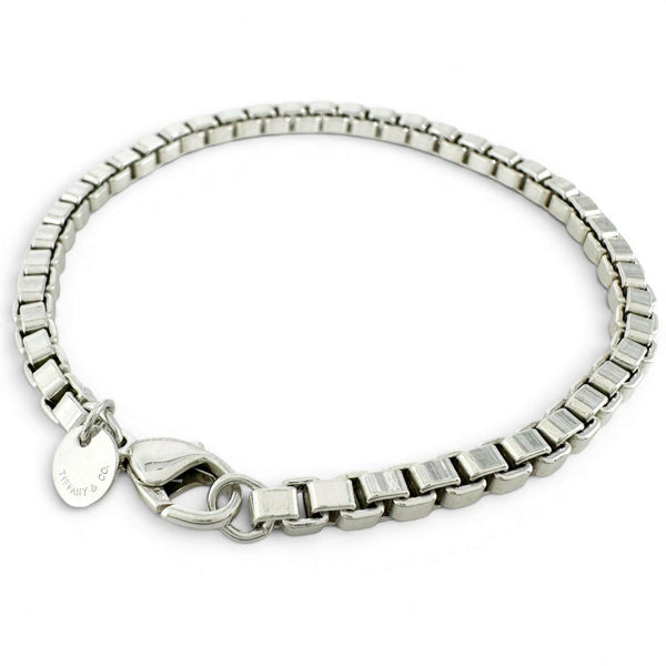 Tiffany & Co. Silver Venetian Box Chain Bracelet