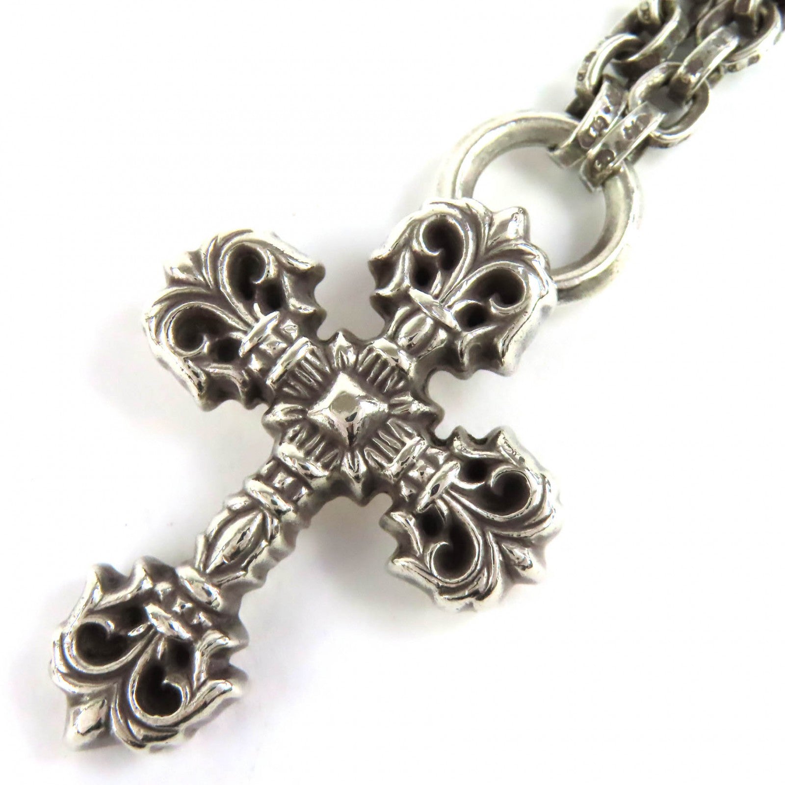 Chrome Hearts Filig Cross XS K14 Silver Necklace