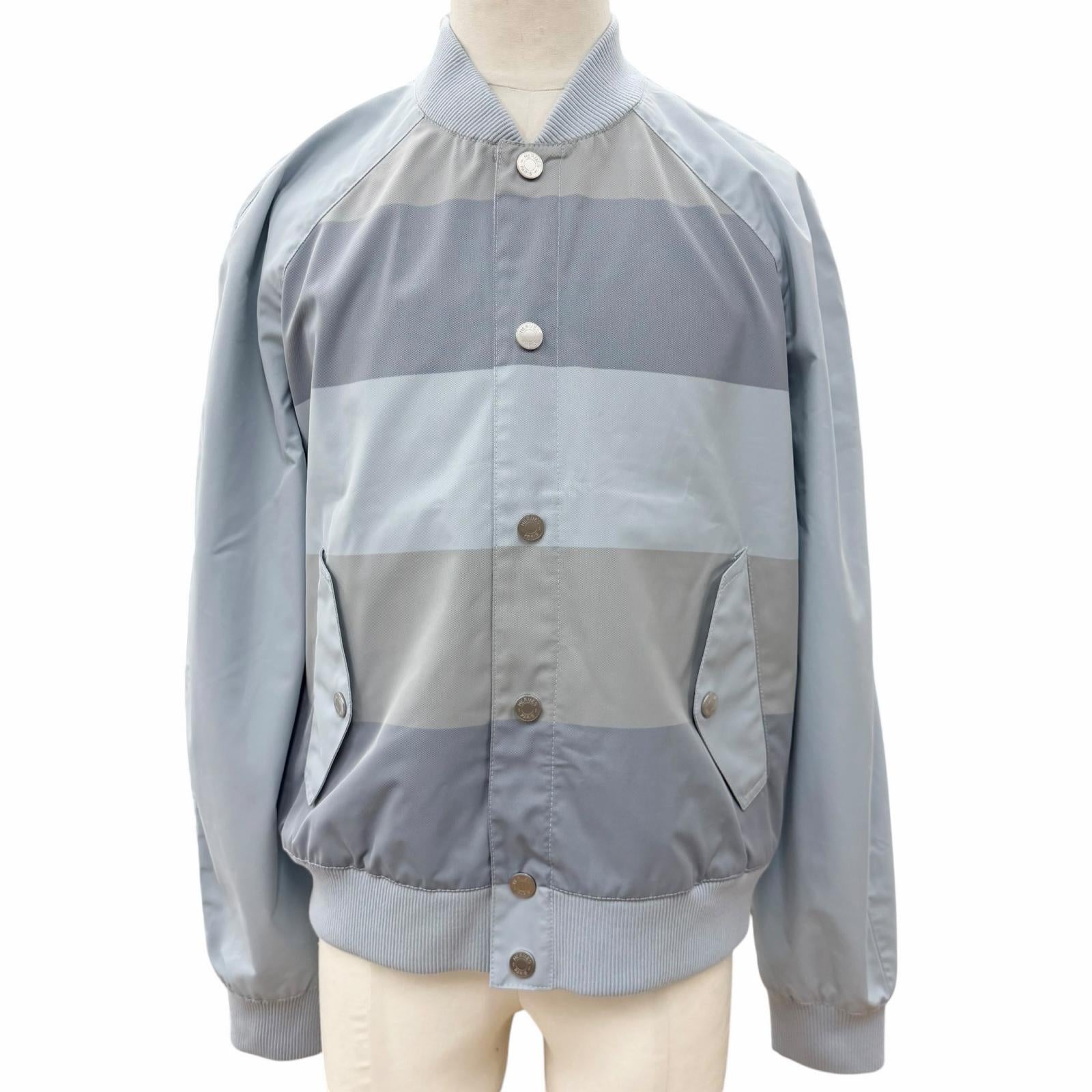 Hermes Blouson Bords-Cotes Cambridge Polyester Jacket