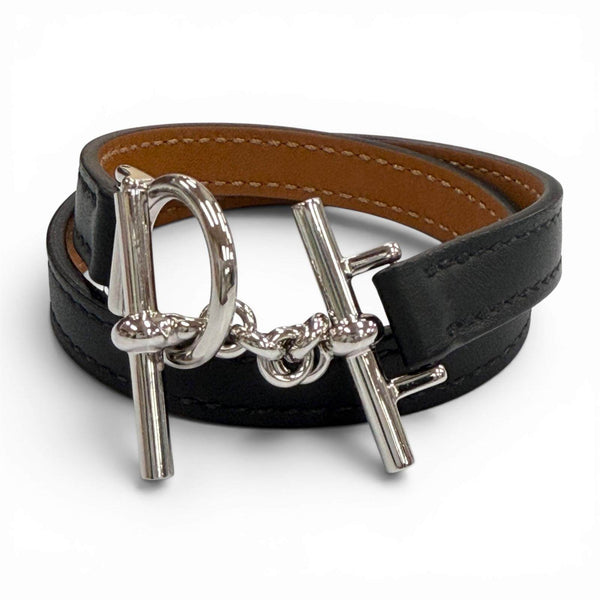 Hermes Croisier Double Tour Leather Bracelet