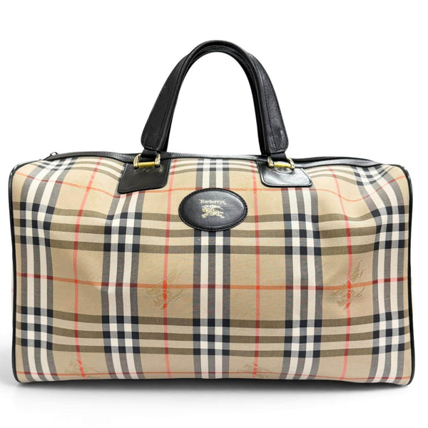Burberrys Leather Boston Bag