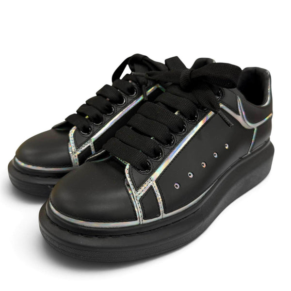 Alexander McQueen Reflector Logo Leather Sneakers