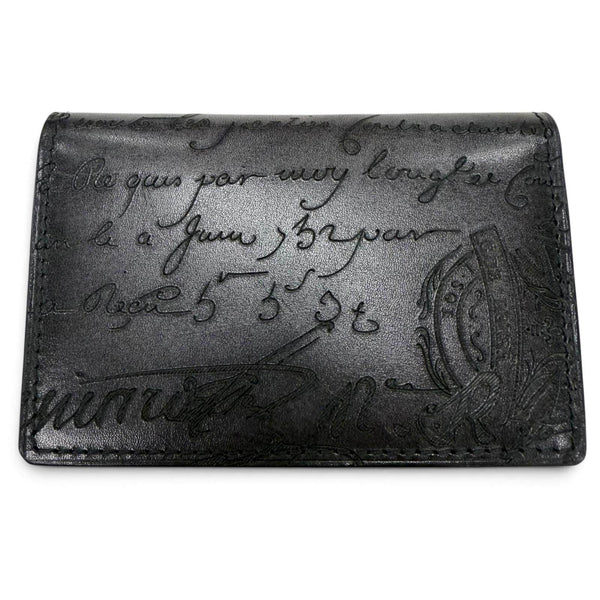 Berluti Imbuia Calligraphy Leather Card Holder