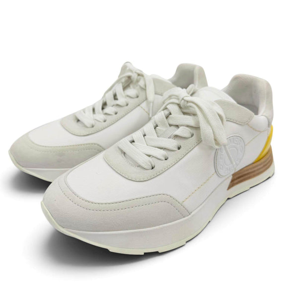 Hermes Nylon Canvas Suede Sneakers