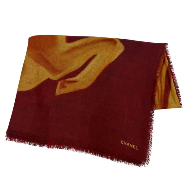 Chanel Logo Pattern Cashmere Stole