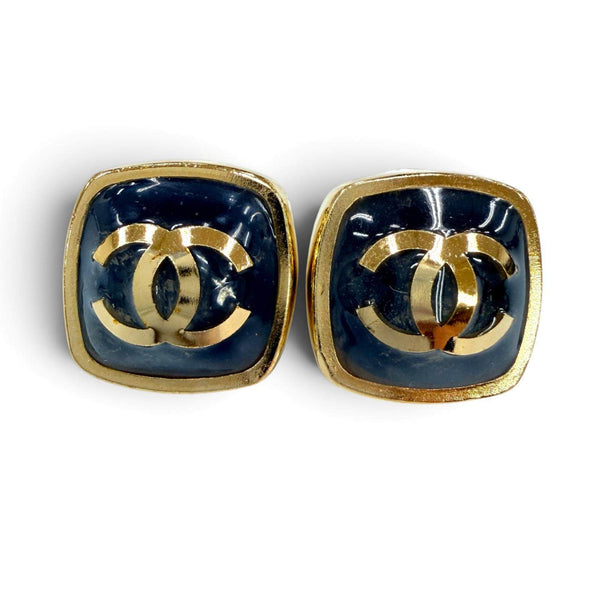 Chanel COCO Mark Square Earrings