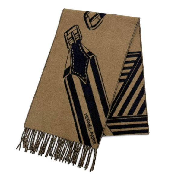 Hermes Sangles en Zigzag Cashmere Scarf