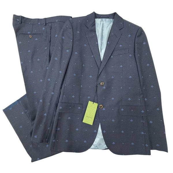 Gucci Bee Embroidery Wool Suit