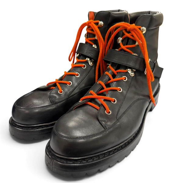 Hermes Leather Lace Up Hiking Boots