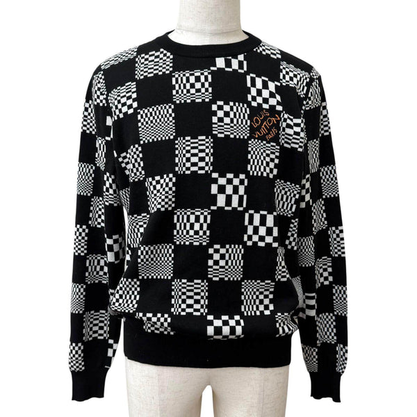 Louis Vuitton Distorted Damier Cotton Blend Sweater