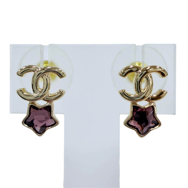 Chanel Coco Mark Star Crystal Earrings