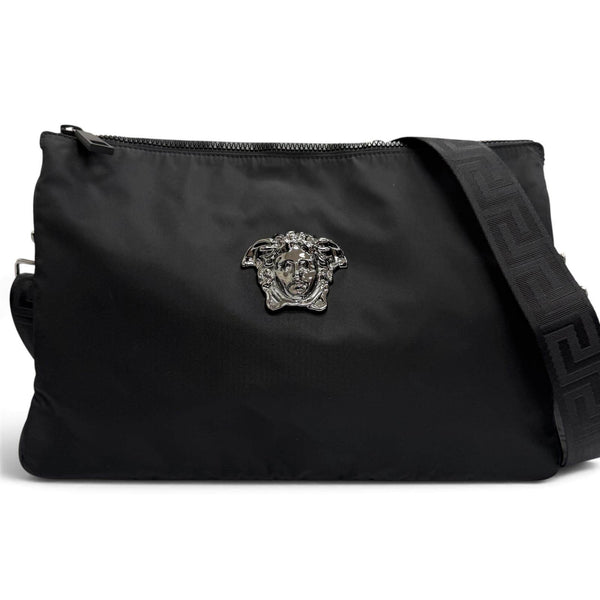 Versace 3D Medusa Greca Nylon Leather 2way Shoulder Bag