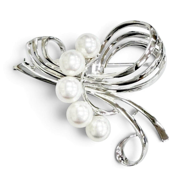 Mikimoto Akoya Pearl Silver Brooch