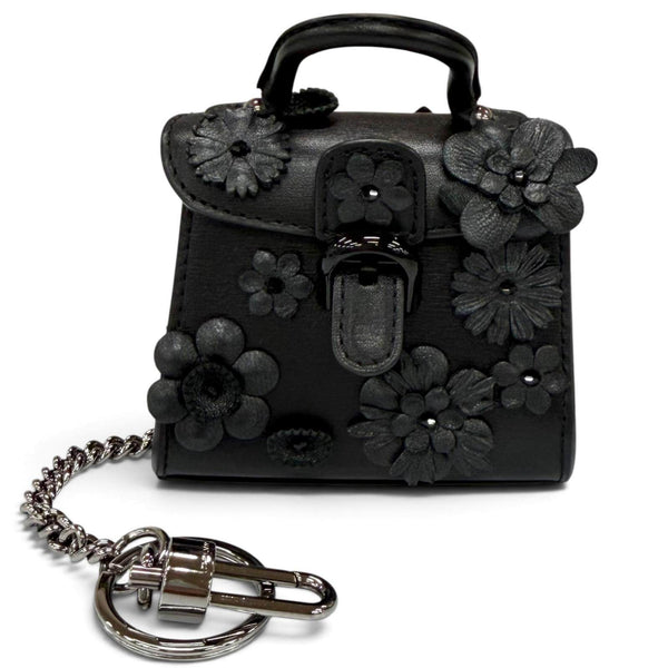 Delvaux Brillant Charm Flower Rhinestone Leather Charm