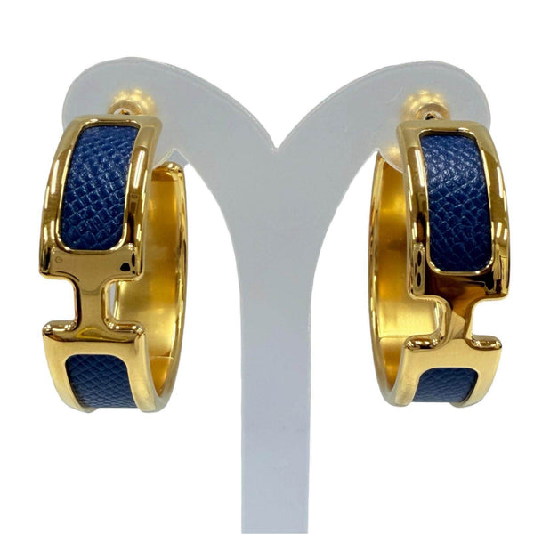 Hermes Pierce Olymp GM Epsom Leather Earrings