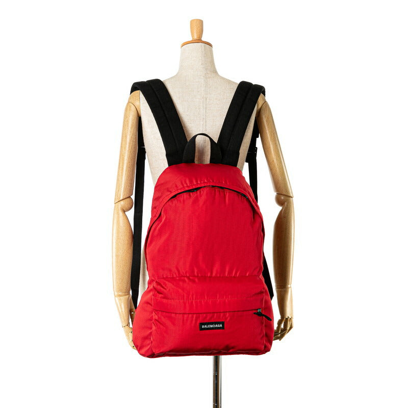 Balenciaga Explorer Nylon Canvas Backpack Red